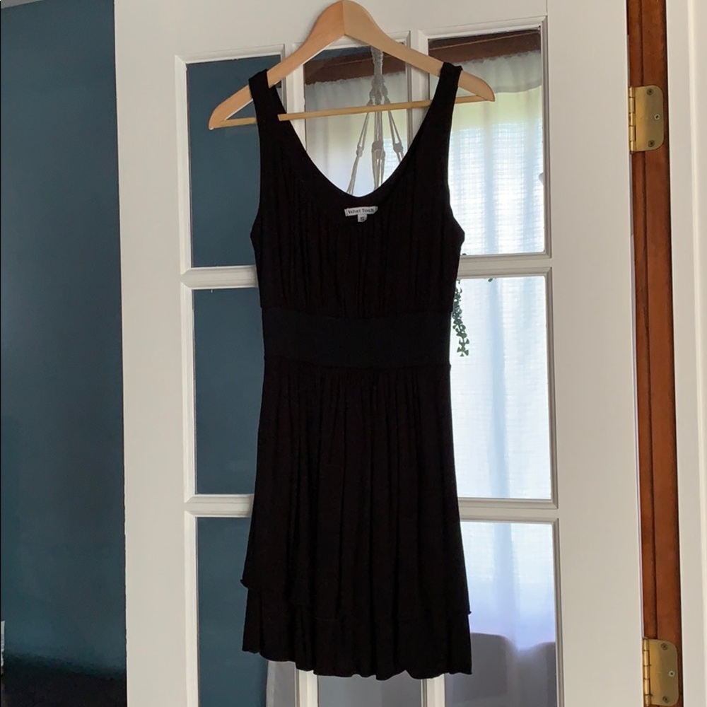 Black cotton minidress